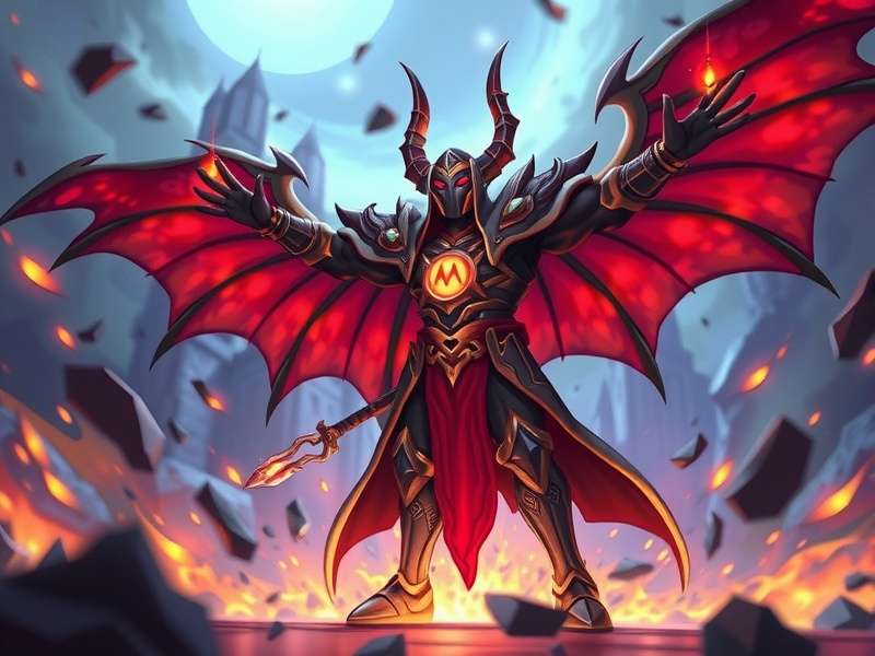 Glowing Warlock Commander Game Banner